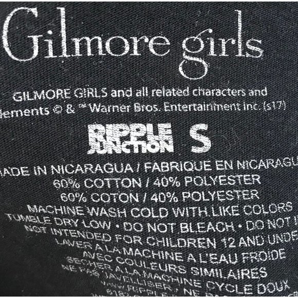 Euc Ripple Junction Juniors Small Gilmore Girls Luke's Logo Black T Shirt - Picture 7 of 7